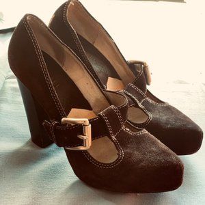 Michael Kors Brown Suede Leather Heels Pumps